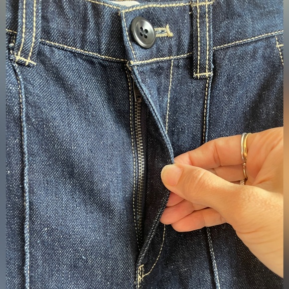 Alex Mill denim jeans high waisted size 2 28” waist wide leg workwear - Picture 6 of 12